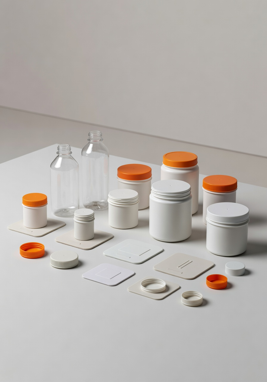 מבחר אריזות פלסטיק לא ממותגות לקטגוריות שונות